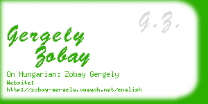 gergely zobay business card